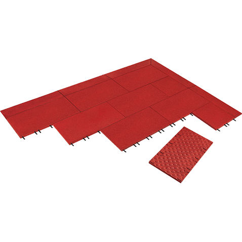 ゴム製敷石 - KOMFORTEX® Elastic Slab - KRAIBURG Relastec GmbH & Co. KG - 屋外用 / 屋内用 / 透水性