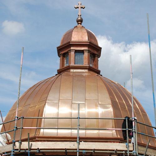 銅製カバー - ST. LAURENCE’S R.C. CHURCH - Peters Roofing - 金属風 / 立ちはぜ継 / フラット