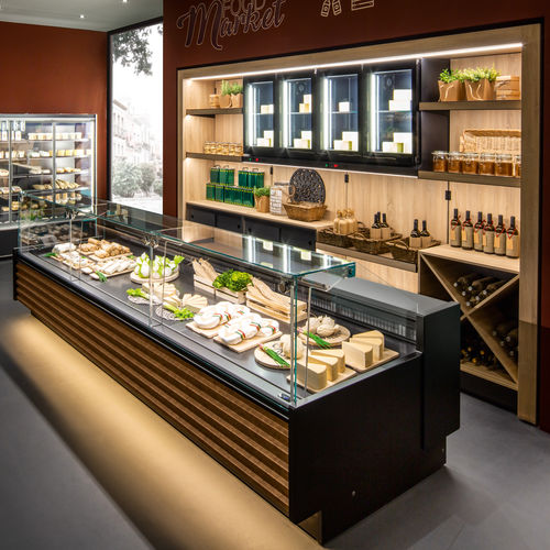 カウンター冷蔵陳列ケース - HANGAR - Frigomeccanica - 店用 / ステンレススチール製 / 扉付き