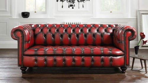 チェスタフィールドソファー - KENSINGTON - distinctive chesterfields - 革製 / 赤 / 2人用
