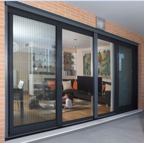スライド式網戸 - Retractable Pleated - Panda Windows & Doors  - ドア用
