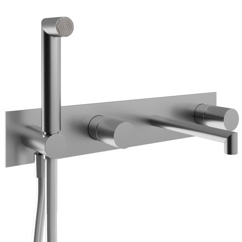 シャワー用ダブルハンドル混合水栓 - RWIT 3BD7 IS 01 - Rubinetterie Treemme - バスタブ用 / 壁取り付け式 / スチール製