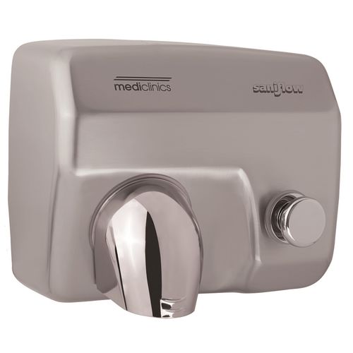 押しボタンハンドドライヤー - E88CS - Mediclinics, s.a. - 組み込み式 / スチール製