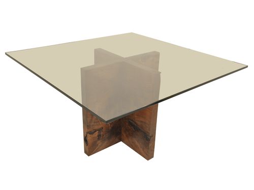 現代風テーブル - CLARO WALNUT - Rotsen Furniture - ガラス製 / 正方形 / 再生素材