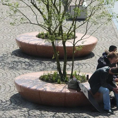 人工大理石プランター - OLIMPO - BELLITALIA - 円形 / ベンチ