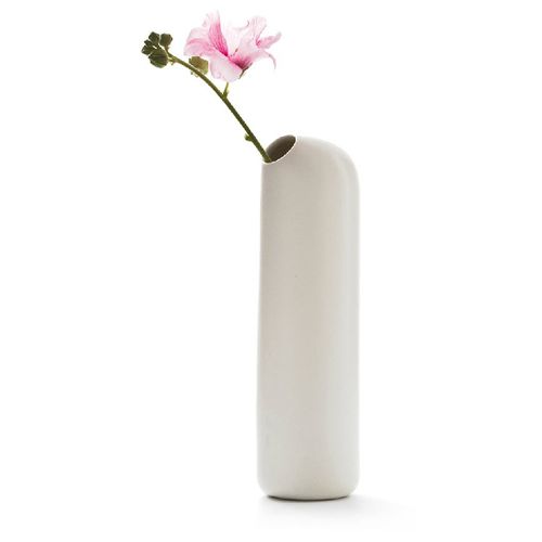 現代風花瓶 - Ô CARAFE - Moustache - セラミック製 / テラコッタ / 白色