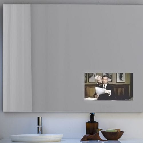 壁かけ式バスルーム用鏡 - TV SPY - ARTELINEA - 現代風 / 長方形 / 金属製