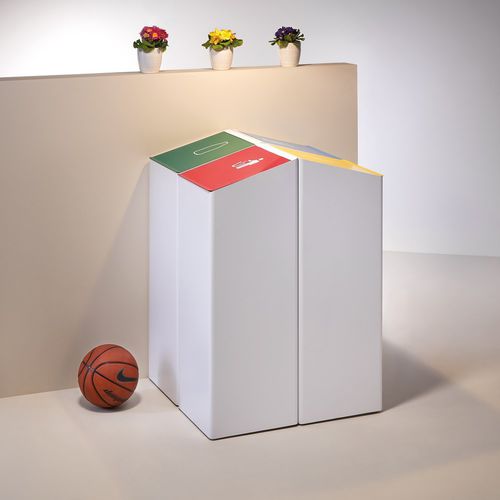 リサイクルゴミ箱 - BERNA - Made Design Barcelona - 金属製 / ふた付き / 屋内用