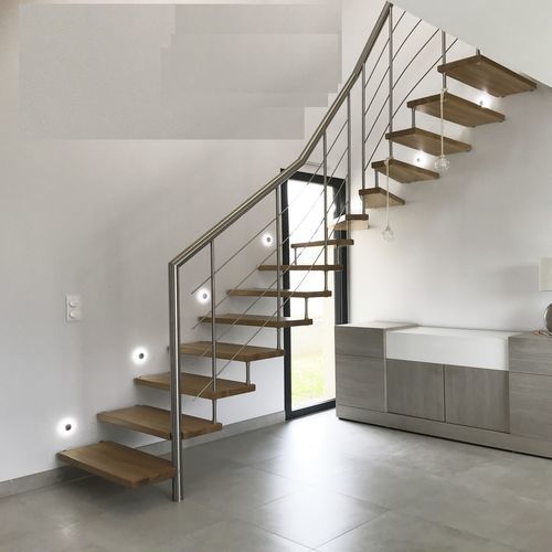 L字型階段 - JET - Créateur d'escaliers Treppenmeister - 木製ステップ / 金属製 / 木製