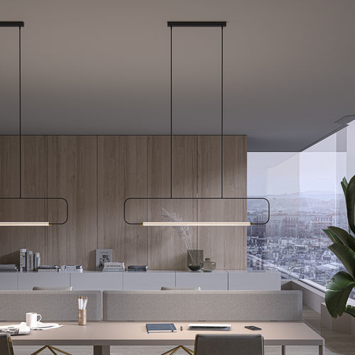 ペンダントランプ - SKYLINES S-M - lumen center italia srl - 金属製 / Pyrex® / 現代風