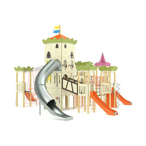 プレイグランド用プレイストラクチャー - Place forte m&eacute;di&eacute;vale - 6 tours - Transalp - 公共施設用 / 公共スぺース用 / よじ登る用