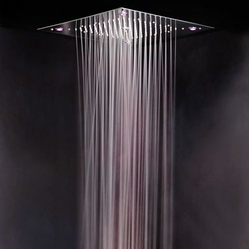 天井埋め込み式シャワーヘッド - UR9900L - Ama Luxury Shower - 長方形 / 雨 / 埋込照明付き
