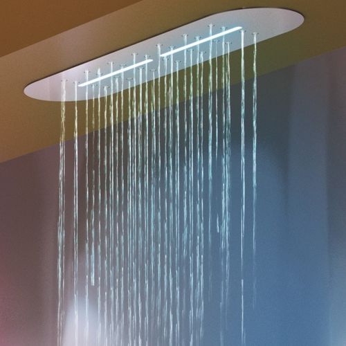 天井埋め込み式シャワーヘッド - RN5000L - Ama Luxury Shower - 楕円形 / 雨 / カラーセラピー搭載