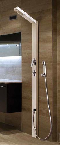 ステンレススチール製シャワーコラム - SA 5500L  - Ama Luxury Shower - クローム仕上げ / 壁取り付け式 / 現代風