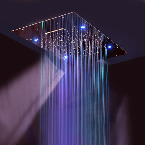天井取付け式シャワーヘッド - UR 9000L  - Ama Luxury Shower - 天井埋め込み式 / 長方形 / 埋込照明付き