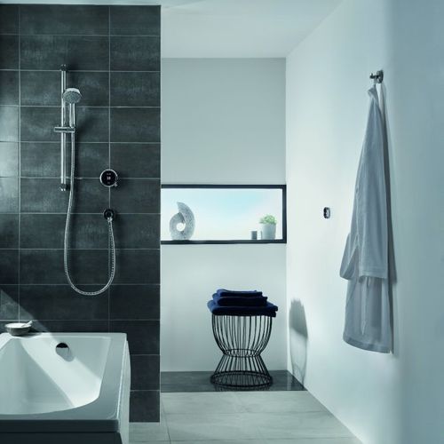 壁取り付け式シャワーセット Quartz Touch Aqualisa 現代的 業務用 サーモスタット