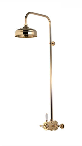 壁埋め込み式シャワーセット - AQUATIQUE THERMO GOLD - aqualisa - 伝統的 / サーモスタット / 固定柱シャワーヘッド