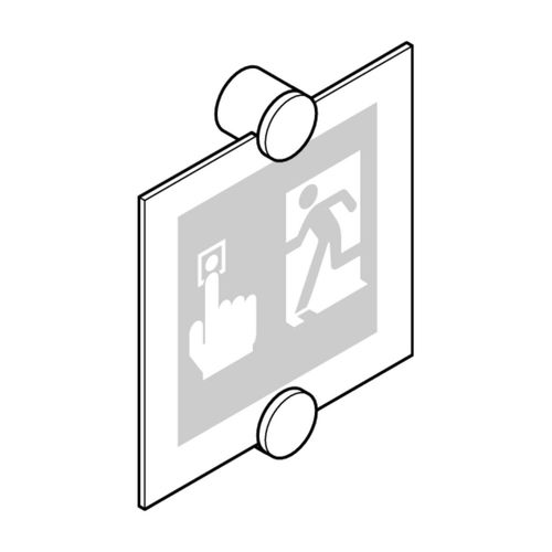 ドア用案内パネル - 1385-FTS-----00 - Eff Eff - 壁取り付け式 / アクリル製 / 屋内用