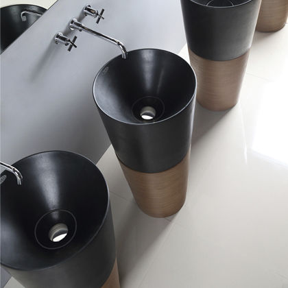 置き型洗面器 - SONG JOY - Dharma Bati Bali ,PT - 天然石 / 調整可能ミラー付 / 円錐