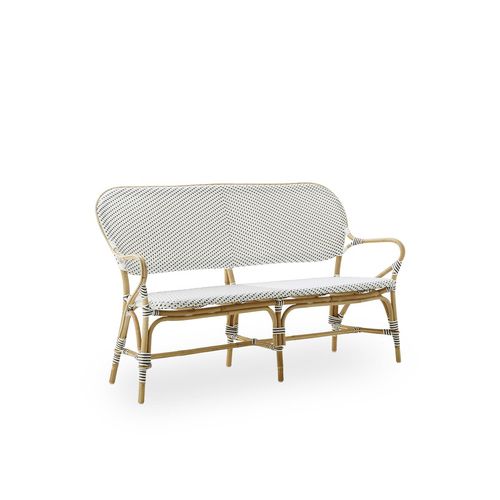 現代風ガーデンベンチ - Isabell - Sika-Design - 籐製 / ウォールナット / 背もたれ付き