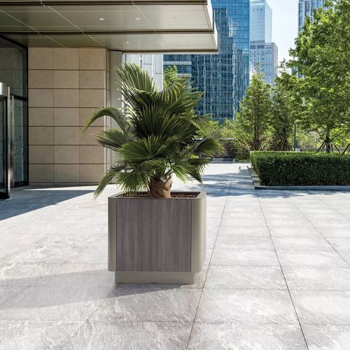 溶融亜鉛メッキ鋼製プランター - PAOSA - Concept Urbain - HPL / 長方形 / 現代風
