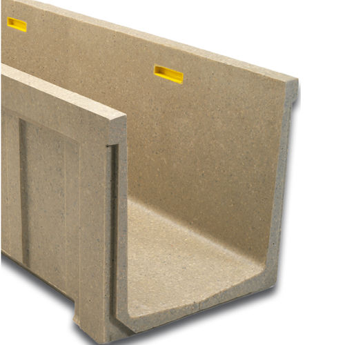 グレーチング付き排水路 - U250 - ULMA - ARCHITECTURAL SOLUTIONS - スロット / 樹脂製コンクリート製 / 溶融亜鉛メッキ鋼製