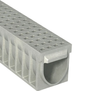 グレーチング付き排水路 - KOMPAQ200 INDUSTRY - ULMA - ARCHITECTURAL SOLUTIONS - 樹脂製コンクリート製 / 鋳鉄製 / 道路