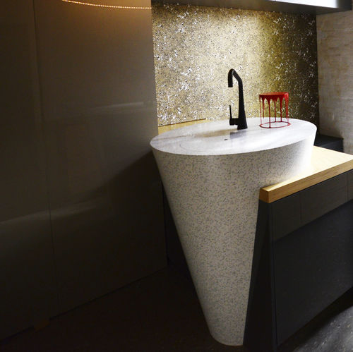 個体表面カウンタ－トップ - MOSAIC DALMATIAN QD212 - Staron Solid Surfaces - キッチン用 / バスルーム用 / 汚れ防止