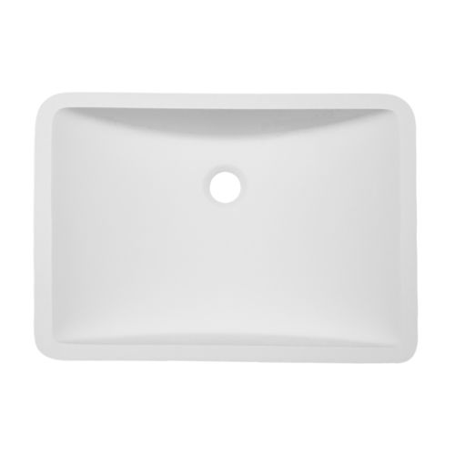 カウンタートップ型洗面台 - B3192  - Staron Solid Surfaces - 一体型 / 長方形 / 個体表面