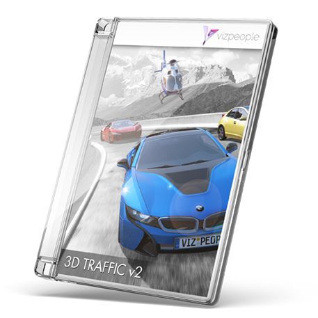 2D/3D道具ライブラリ - 3D TRAFFIC V2 - VizPeople Cut Out people