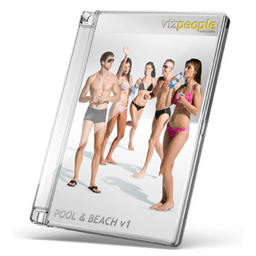 2D/3D道具ライブラリ - POOL & BEACH V1 - VizPeople Cut Out people