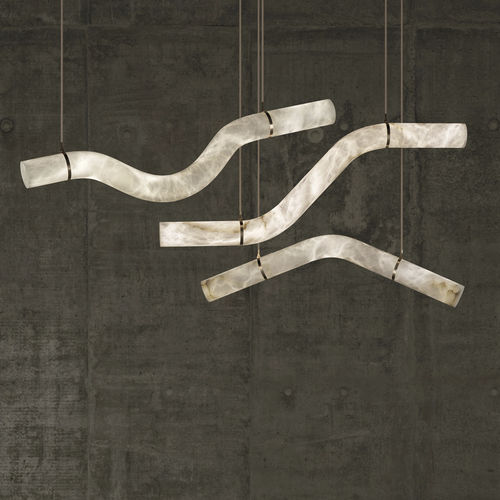 ペンダントランプ - LIBERTY - Atelier-alain-ellouz - 青銅 / クロム真鍮製 / 革製