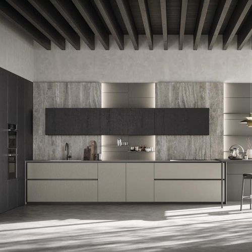 現代風キッチン - 3_AXIS - Zampieri Cucine - Fenix NTM / メラミン / ハンドルなし