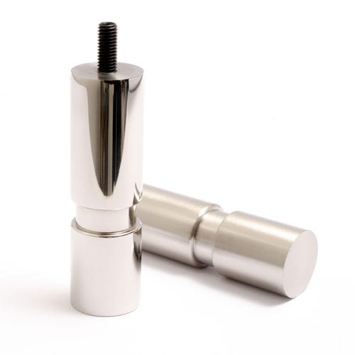 ブラッシュステンレススチール家具の脚 - CYLINDER 100 - B&B Sweden, Bäccman & Berglund Sweden - ポリッシュステンレススチール製 / ブラッシュドコッパー / ポリッシュ銅製