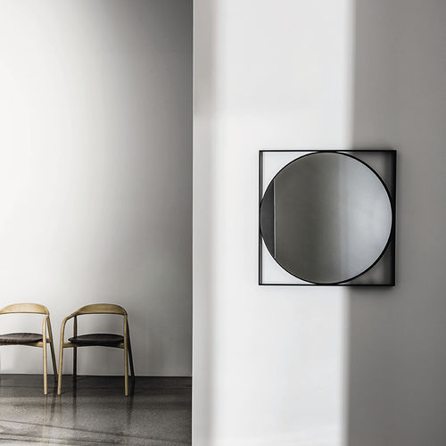 壁かけ式鏡 - VISUAL GEOMETRIC - Sovet Italia - 吊り下げ式 / 現代風 / 正方形