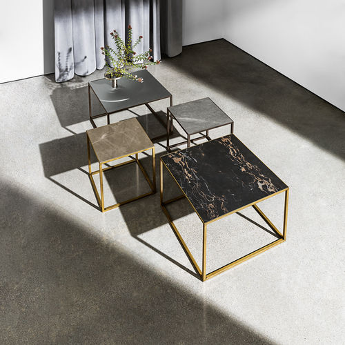現代風ローテーブル - QUADRO  - Sovet Italia - スモークガラス製 / すりガラス製 / セラミック製