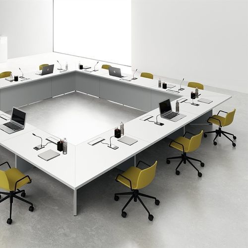 現代風会議用テーブル - DV990 SPECIAL  - Della Valentina Office - 木製 / 金属脚 / 長方形