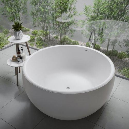 円形浴槽 - AURA-MINI-WHT - Aquatica Marmite SP. Z.o.o - 一体型 / 置き型 / 住居用