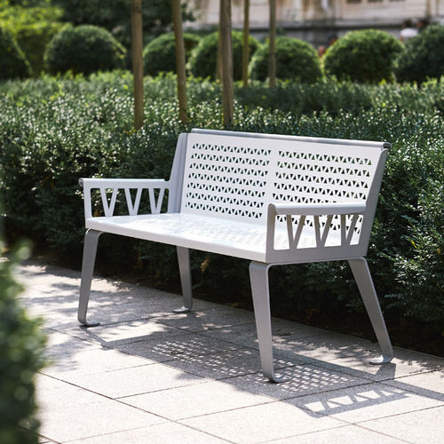 現代風公共ベンチ - SOFA - TF URBAN - スチール製 / 背もたれ付き / 肘掛け付き