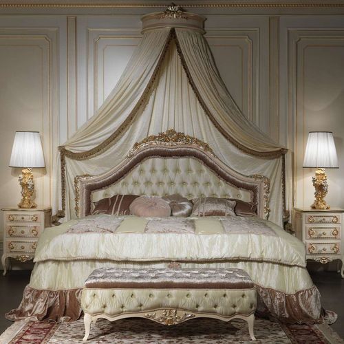 キャノピー付きベッド - Louvre 943 - VIMERCATI MEDA LUXURY CLASSIC FURNITURE - ダブル / クラシック / 布張り