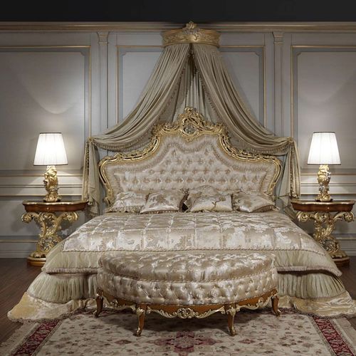 キャノピー付きベッド - art. 2012 - VIMERCATI MEDA LUXURY CLASSIC FURNITURE - ダブル / バロック様式 / 布張り