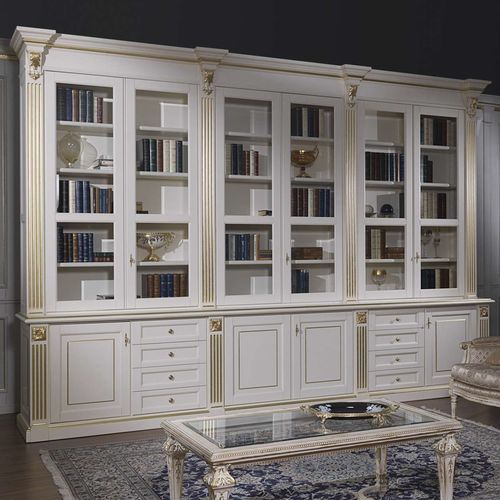 天井まである本棚 - art. 2009 - VIMERCATI MEDA LUXURY CLASSIC FURNITURE - クラシック / 木製 / ガラス製