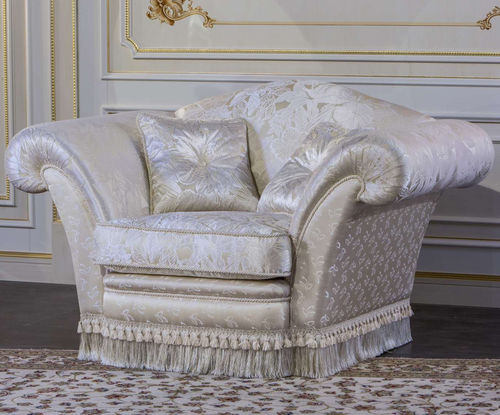 クラシックアームチェア - Vanity - VIMERCATI MEDA LUXURY CLASSIC FURNITURE - 布製 / クッション / 白色