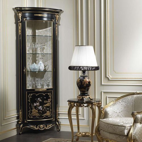 クラシック展示ケース - art. 951/5 - VIMERCATI MEDA LUXURY CLASSIC FURNITURE - ガラス製 / 漆木材 / 可視