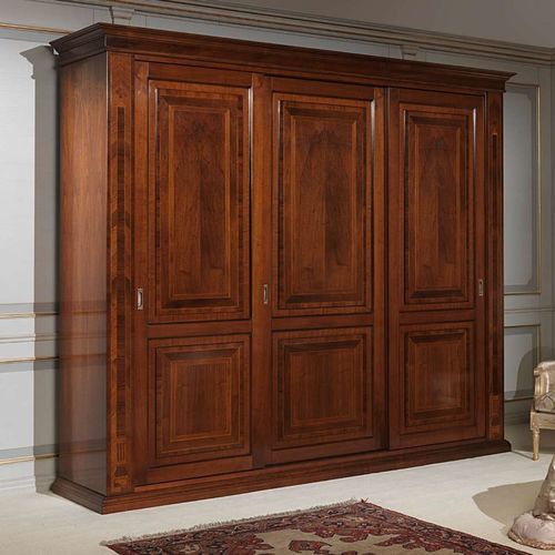 クラシックワードローブ - FRENCH 19TH CENTURY - VIMERCATI MEDA LUXURY CLASSIC FURNITURE - ウォールナット / 無垢材 / スライディングドア