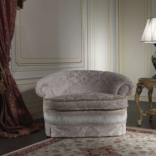 クラシックアームチェア - London - VIMERCATI MEDA LUXURY CLASSIC FURNITURE - 布製 / グレー / 肘掛け付き