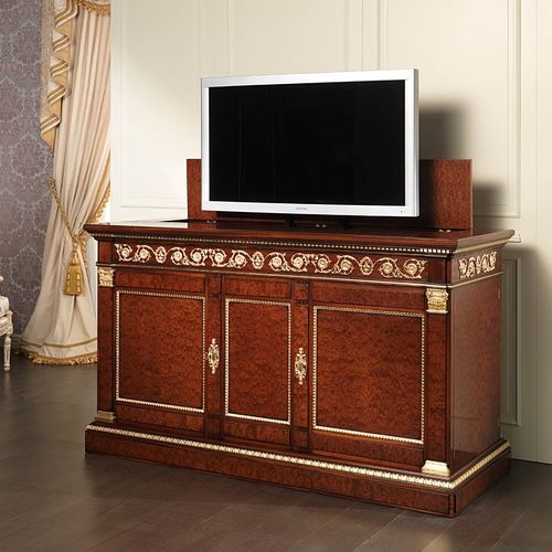 アンピール様式テレビキャビネット - art. 90 - VIMERCATI MEDA LUXURY CLASSIC FURNITURE - パネル用リフト付 / 真ちゅう製 / マホガニー製