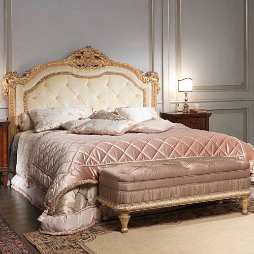 ダブルベッド - MAGGIOLINI - VIMERCATI MEDA LUXURY CLASSIC FURNITURE - クラシック / 布張り / 布張りヘッドボード付き
