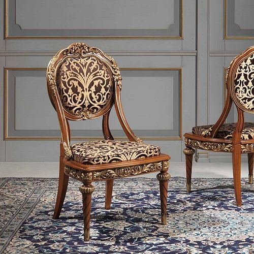 ルイ16世スタイルチェア - VERSAILLES - VIMERCATI MEDA LUXURY CLASSIC FURNITURE - 屋内用 / ベロア / 木製脚