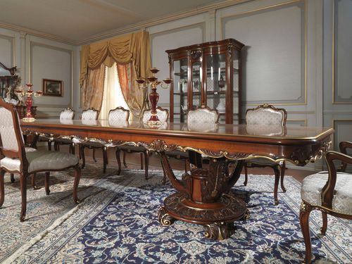 ルイ14世スタイルテーブル - ART. 951/2 - VIMERCATI MEDA LUXURY CLASSIC FURNITURE - ウォールナット / ウォールナッツ製脚 / 長方形